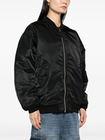 AQTQ Blouson Bomber Varsity en Satin pour Femme, Col Baseball, Entièrement Zippé, Ourlet Côtelé, Personnalisable avec Logo, Vente en Gros