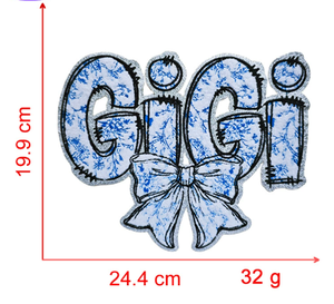 แผ่นปะติดขนปุย MAMA Chenille แบบรีดติดเสื้อผ้า สำหรับเสื้อฮู้ดดี้ ปักด้วยเครื่องจักร ลาย Cozy MAMA GIGI <span class=keywords><strong>NANA</strong></span> พร้อมใช้งาน - Product Image 5