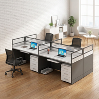 Poste de travail modulaire pour 2/4/6 personnes, mobilier de bureau, table de bureau, cloison de bureau, bureau de direction, cloisons de bureau en forme de L