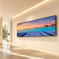 Tableau mural panoramique sur toile, paysage marin au coucher du soleil encadré avec film mat pour chambre à coucher, salon, décoration intérieure
