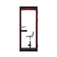 Cabine de bureau insonorisée individuelle en verre, design moderne et écologique, idéale pour entrepôt et salon
