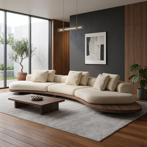 Conjunto de Sofás Curvos Modernos para Exteriores, Muebles de Patio Minimalistas de Lujo, Impermeables, para Villa, Resort, Jardín, Terraza - Product Image 3