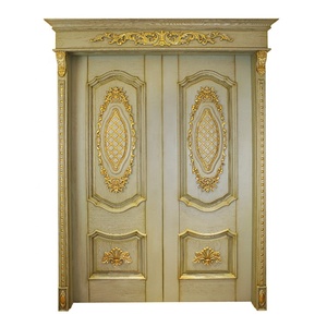 Porte d'entrée de villa vintage, style romain, en bois massif, avec motif ananas sculpté, design personnalisé, porte principale de luxe - Product Image 3