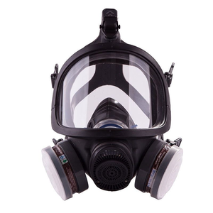 Grosir masker gas air mata beracun <span class=keywords><strong>Respirator</strong></span> oksigen wajah penuh masker Gas amonia dengan tangki oksigen silikon dapat digunakan kembali - Product Image 2