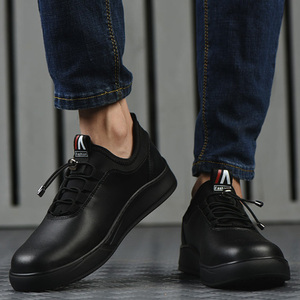 Professionale in pelle nera a prova di foratura intersuola impermeabile Punt uniforme di sicurezza in acciaio punta <span class=keywords><strong>scarpe</strong></span> da cuoco per la <span class=keywords><strong>ristorazione</strong></span> - Product Image 6