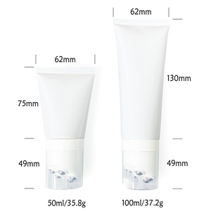 Smerigliato bianco e nero brillante <span class=keywords><strong>testa</strong></span> di massaggio a cinque sfere 30ml capacità di raschiatura bottiglia <span class=keywords><strong>vuota</strong></span> per il corpo latte sottile crema per il corpo riciclabile - Product Image 2