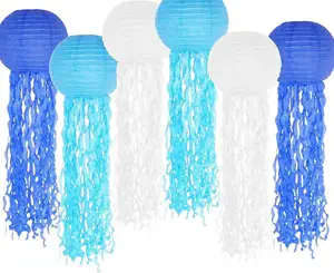 New gradient jellyfish paper lantern for christmas wedding festive theme, birthday party pendant decoration