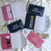 Tarjetas de Felicitación Personalizadas de Alta Gama, Ecológicas, Tamaño A6, para Niños, con Diseño de Dinero, Acabado Mate, Protección UV, con Sobres y Caja