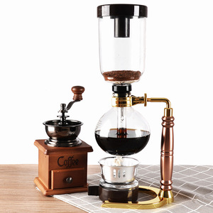 Cafetière à siphon moderne pour <span class=keywords><strong>3</strong></span> tasses, cafetière à vide en verre écologique, pot à siphon à thé, machine à café contemporaine avec filtre - Product Image 2