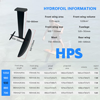 Aile de foil en carbone PVC aluminium HPS930, écologique, polyvalente, pour SUP, surf, foil léger, planche de surf, kitesurf