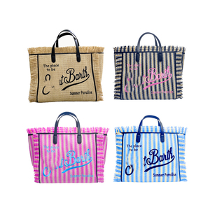 Hot Sell Summer New Women'S <strong>Large</strong> Capacity Tassel Travel Canvas Straw Tassel Fringe Beach Tote Hand Bag Handbags <strong>Purse</strong> - Product Image 1