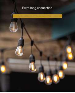 Led dây đèn phổ biến thuận tiện kết nối LED Festoon chiếu sáng cổ điển <span class=keywords><strong>Patio</strong></span> <span class=keywords><strong>Globe</strong></span> ngoài trời chuỗi ánh sáng với 24 x E26 - Product Image 2