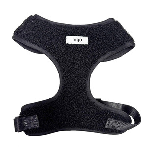 Harness Anjing Premium <span class=keywords><strong>Black</strong></span> Teddy, Dapat Disesuaikan, Berbahan Poliester, Empuk, Rompi Hewan Peliharaan Modis, Set Kalung dan Tali Anjing Anti Tarik, Desain Logo Kustom - Product Image 1