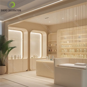 Cosmetics Makeup Skincare Display Showcase One-Stop Perfume Shop Fit-Out Display Counter Furniture LED Lighting - Product Image 2