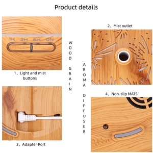 Hạt Gỗ Mới Humificador 500Ml Máy Tạo Độ Ẩm Không Khí Cầm Tay Điện Siêu Âm Thông Minh Tinh Dầu Khuếch Tán Hương Thơm Với Từ Xa - Product Image 4