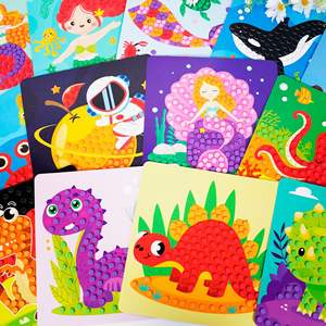 Juguete de viaje de arte Sin desorden creativo DIY, Kits de manualidades DIY a la moda, regalos de cumpleaños, Kit DE ARTE DE PUNTOS EVA <span class=keywords><strong>para</strong></span> niños y <span class=keywords><strong>niñas</strong></span> - Product Image 1