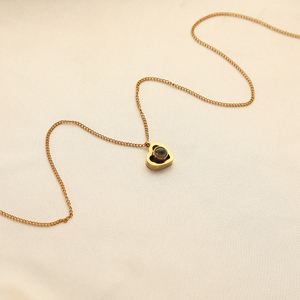Collar <span class=keywords><strong>de</strong></span> proyección <span class=keywords><strong>de</strong></span> acero inoxidable, foto personalizada, colgante <span class=keywords><strong>de</strong></span> corazón, 100 idiomas, te amo, collares para hombres y mujeres, regalos familiares - Product Image 4