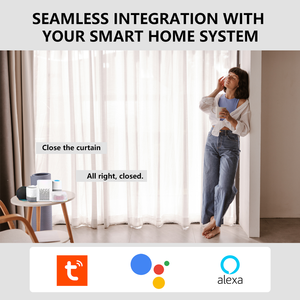 Système de <span class=keywords><strong>rail</strong></span> et de tringle à rideaux électriques motorisés intelligents, modernes, avec contrôle vocal Wi-Fi automatisé, pour la décoration de chambre - Product Image 4