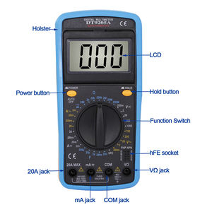 <span class=keywords><strong>DT9205A</strong></span> มัลติมิเตอร์ดิจิตอลปรับมุมได้ - Product Image 5
