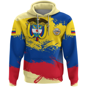 Colombia Sudadera con capucha <span class=keywords><strong>Bandera</strong></span> Pintura Ropa personalizada Fabricantes Sudaderas con capucha personalizadas para hombres Sudadera con capucha gráfica para hombres - Product Image 6