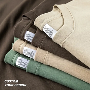 Chất Lượng Cao 210gsm Cotton Trống Đồng Bằng Áo Thun Tùy Chỉnh 3D In Ấn Cộng Với Kích Thước Người Đàn Ông Của T-Shirts Quá Khổ Nặng T Áo Sơ Mi - Product Image 2