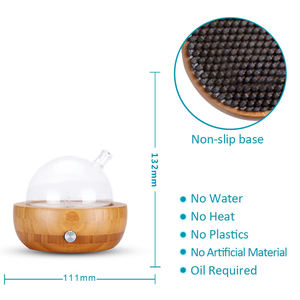 Doğal bambu taban ve cam kokusu susuz uçucu yağ nebulizatör toptan - Product Image 3