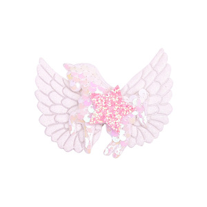 Pinza de Pelo Personalizada de Metal con Unicornio y Lazo de Estrella, Horquilla con Alas de Ángel Brillantes para Niñas, Accesorios Adorables para <span class=keywords><strong>el</strong></span> Cabello con Lentejuelas - Product Image 6