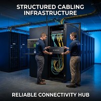 Panneau de brassage fibre optique fixe 1U GP3 (Modèle FPS-GP3-1U02MB-FN) prenant en charge 2 plaques adaptatrices et une distribution de 24 fibres à épissage