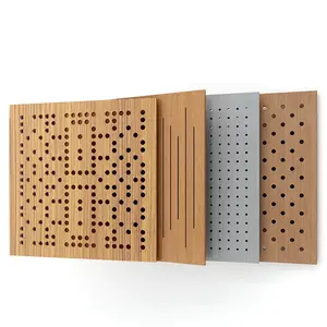 Interior Perforated Wooden Acoustic Panel Decor Wood MDF Board for Studio