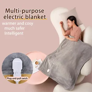 Manta eléctrica plegable lavable inteligente térmica personalizada calefacción mantas eléctricas para invierno