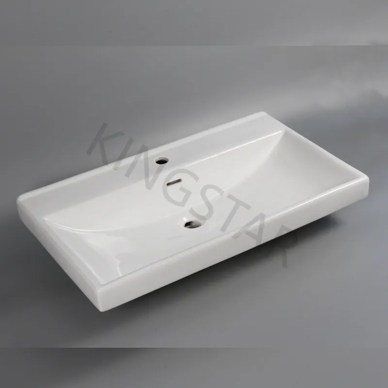 810x460x165mm Ceramic Bathroom Sink For Vanities In White Color