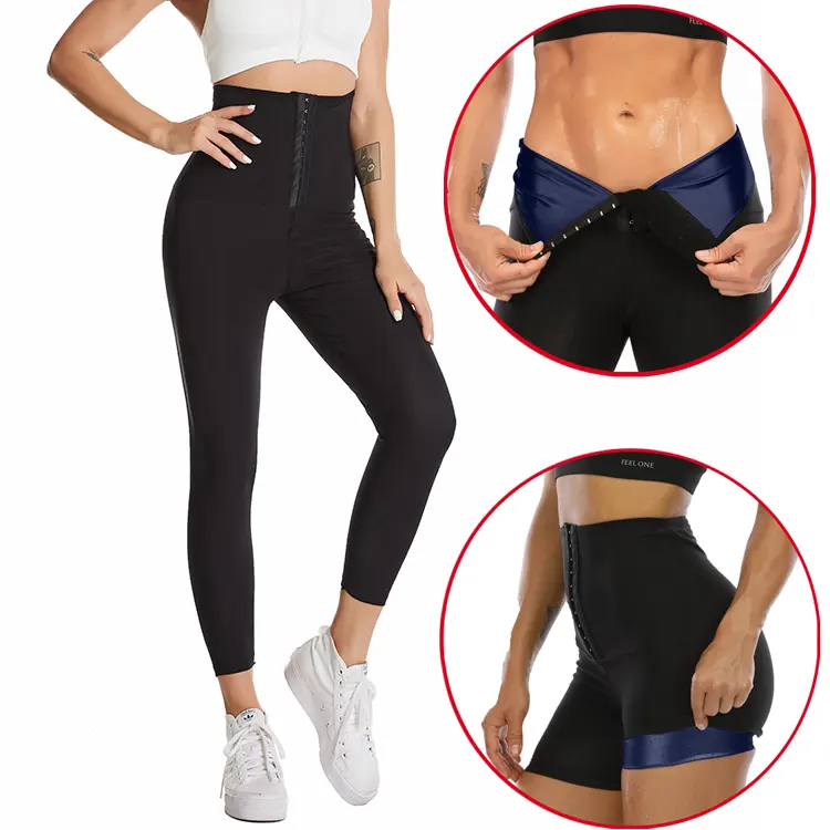 महिलाओं उच्च कमर हिप चोर पैंट योग सॉना पसीना कोर्सेट पेट बटन फिटनेस आकार पैंट