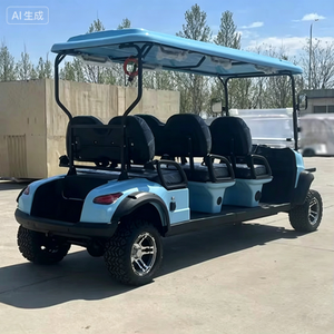 Carrito de golf premium verde de 4 plazas, ideal para servicios de transporte en hoteles y complejos turísticos. - Product Image 5