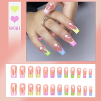 Uñas postizas de lujo personalizadas, cuadradas, largas, estilo bailarina, francesas, de ABS, de cobertura completa, pre-diseñadas, de longitud corta.