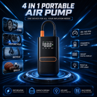 Gonfleur de pneus numérique portable avec fonction de mémoire, arrêt automatique, gonflage rapide, certifié CE, pour voitures compactes/motos