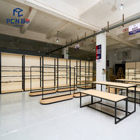 Rak Pajangan Pakaian Olahraga Desain Interior Toko Pakaian Olahraga Langsung dari Pabrik Cina untuk Toko Merek Mewah