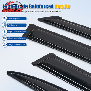 Visera para Ventana de Honda Civic 01-05 Sedán, Protector de Lluvia y Sol, Acrílico, 4 Piezas, Protección para Ventanas Laterales de Puerta de Coche - Product Image 4