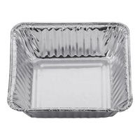 ZB33 140ml OEM Contenant alimentaire jetable personnalisé en aluminium argenté, plat de cuisson carré, plat ovale en plastique