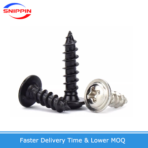 ST1.7 2 2.3 2.6 3 3.5 4 5 6 Hitam/nikel berlapis DIN968 kepala panci tersembunyi silang dengan sekrup Washer kerah - Product Image 3