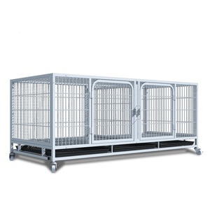 Pet Breeding <strong>Cage</strong> 1-3 Layer XL Iron Mother and Children Design with Partition for Dogs, <strong>Cats</strong>, Rabbits, Etc., White and Black - Product Image 2