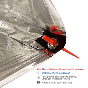 Tenda di emergenza 2 persone riparo di sopravvivenza termica Mylar attrezzatura da <span class=keywords><strong>campeggio</strong></span> impermeabile <span class=keywords><strong>kit</strong></span> di sopravvivenza compatto telo bivacco - Product Image 4
