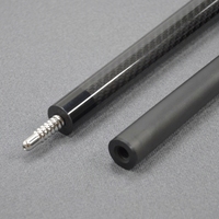 Queue de billard en fibre de carbone 3K à faible déflexion, 2 pièces, joint 3/8*8, embout multicouche, haute rigidité, pour les matchs de billard professionnel 9 boules