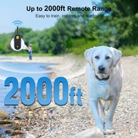 Collar de Adiestramiento para Perros Recargable con Control Remoto, Alcance de 2000 Pies, Resistente al Agua IPX7, Bloqueo de Seguridad para Corrección del Comportamiento Canino