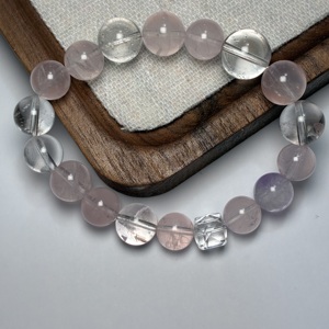 Natural <strong>Clear</strong> <strong>Quartz</strong> Rose <strong>Quartz</strong> &amp; Amethyst <strong>Bracelet</strong> 10mm Healing Energy Crystal Beaded <strong>Bracelet</strong> for Women Stress Relief Jewelry - Product Image 4
