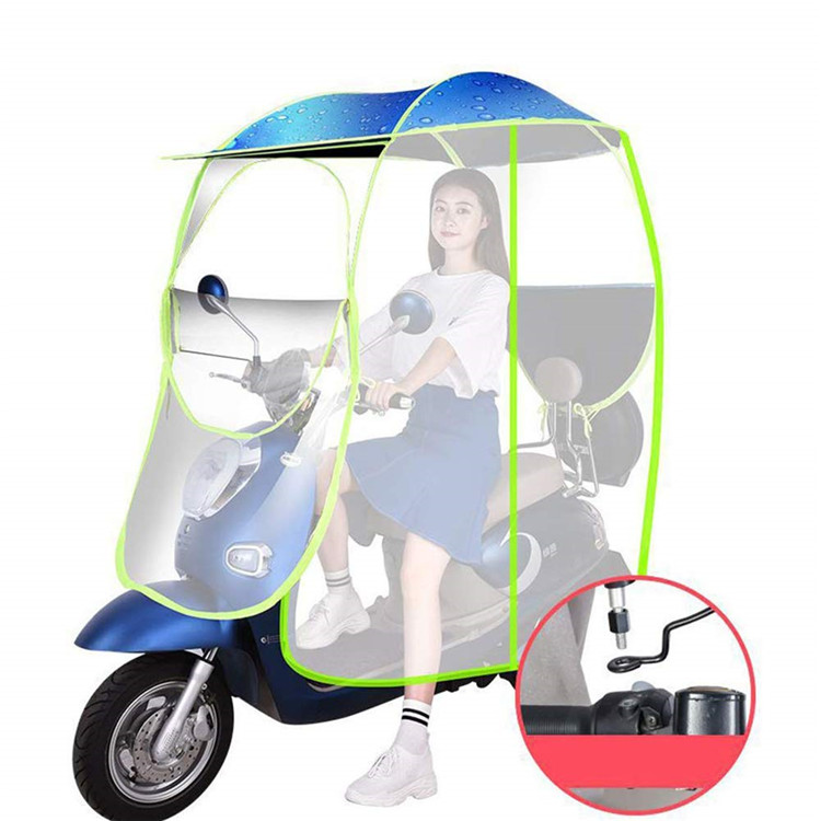 Full Body Sun Shade Rain Folding Waterproof motorbike umbrella Rain Cover for Bicycle Motorcycle Electric