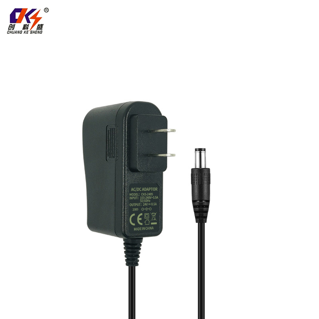 Free Samples 24V 0.5A US Standard LED Strip Power Supplier spy Camera Wifi Router Power Adapter