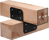 Soporte de Acero con Recubrimiento en Polvo para Montaje de Postes de Madera, Anclaje de Vigas Estructurales de Alta Resistencia, Herrajes para Pérgolas y Terrazas