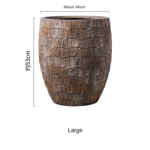Écorce de vent soyeuse texturé <span class=keywords><strong>grand</strong></span> <span class=keywords><strong>Pot</strong></span> de fleur Kit boue de magnésium trous de fond jardinage café plantes vertes paradis des oiseaux <span class=keywords><strong>citronnier</strong></span> - Product Image 6