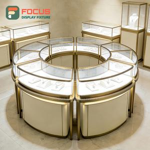 Luxury Custom Commercial <b>Jewelry</b> Watch Display <b>Cabinet</b> Multi Functional Retail Glass Metal Showcase Design - Product Image 1