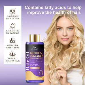 Label privé soins capillaires protection de la couleur sans sulfate sans parabènes violet biotine shampooing et après-<span class=keywords><strong>shampoing</strong></span> pour blondes cheveux gris - Product Image 4